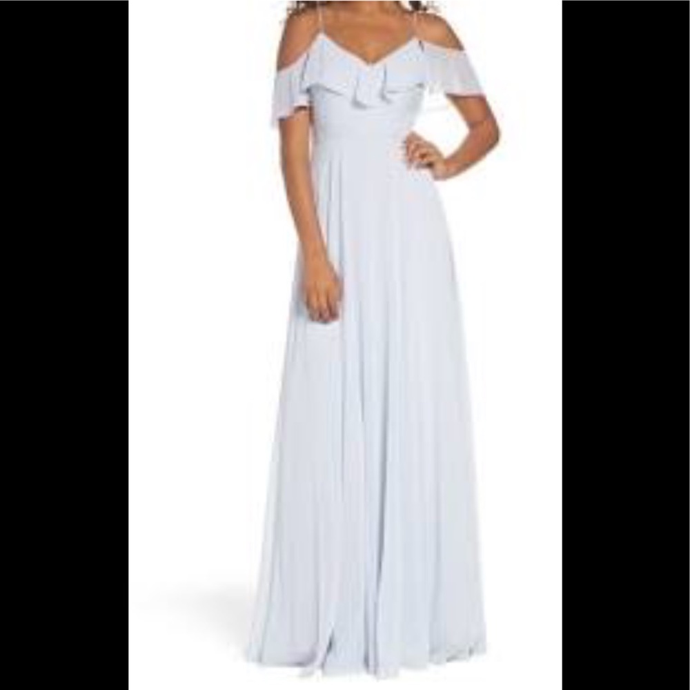 Jenny Yoo Mila Dress in Whisper Blue, Size 10
